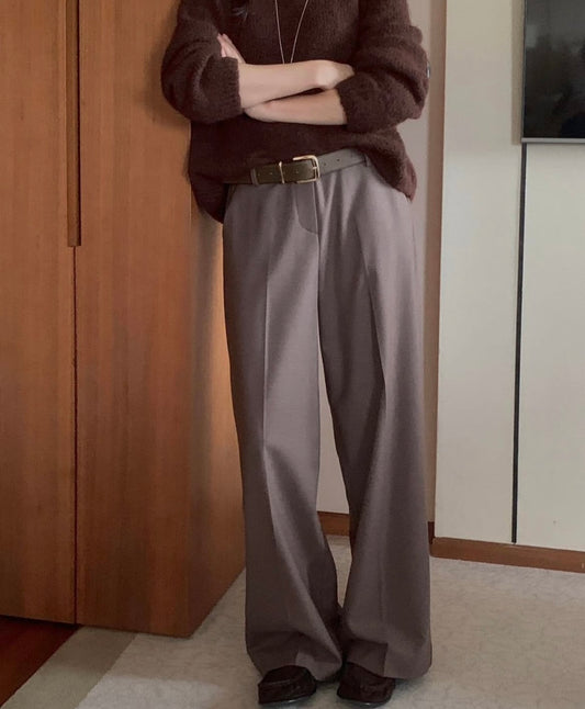 Match wool slacks-2col/ショート丈あり