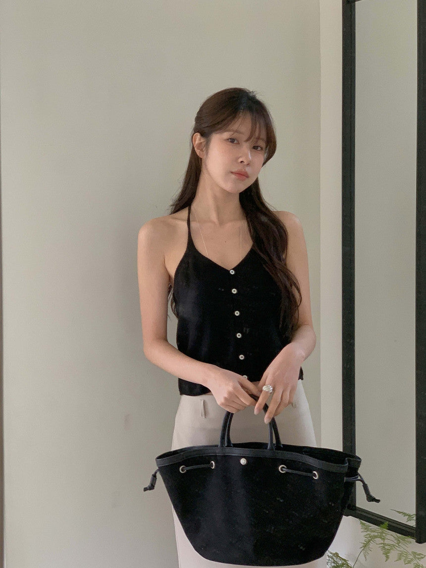 basic halter sleeveless-5col