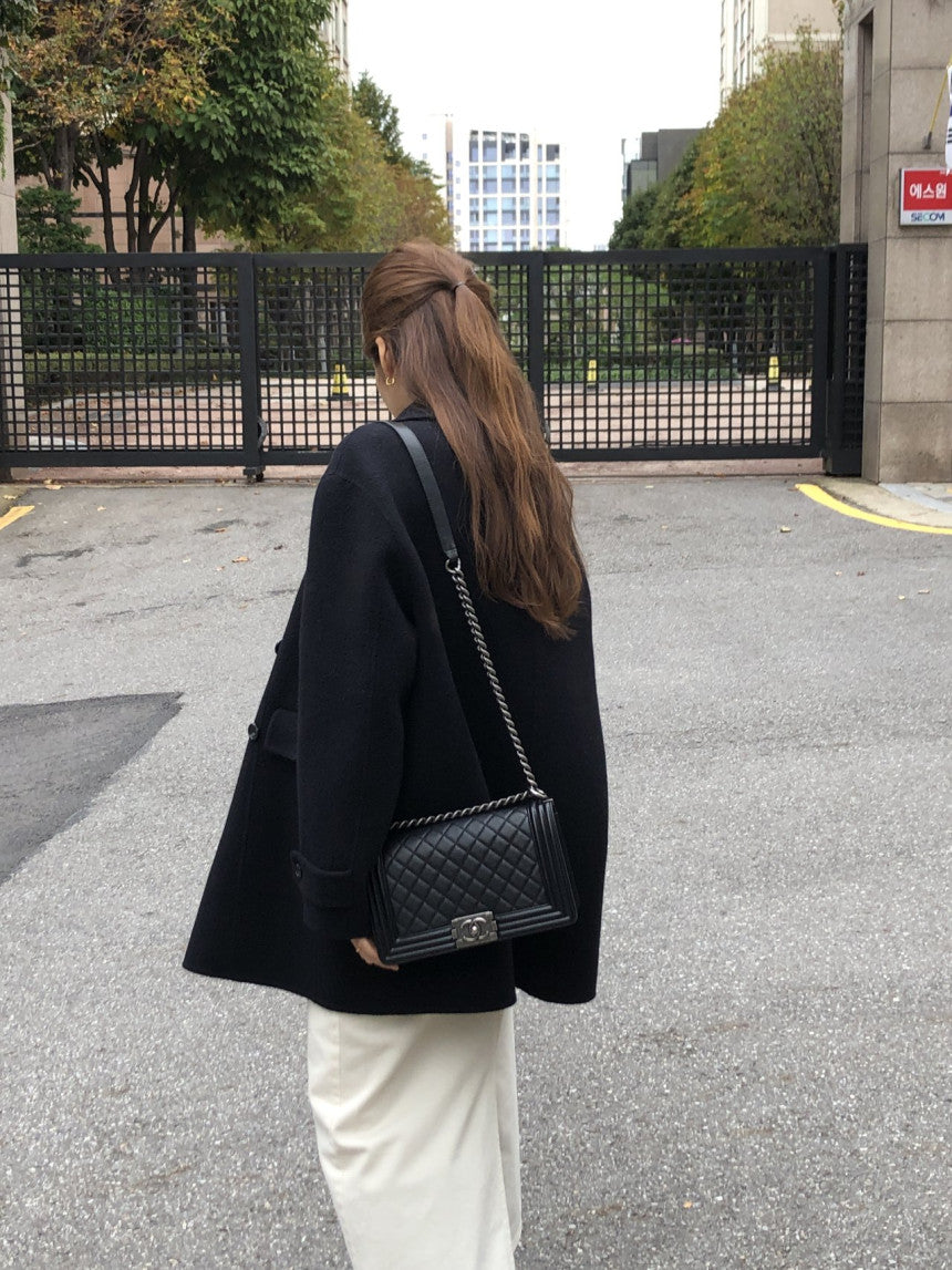 Ellen double handmade coat-2col