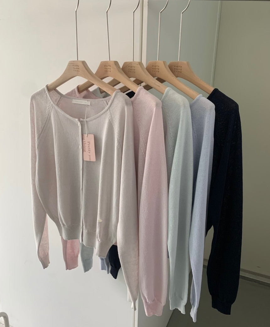 loose linen cardigan-5col