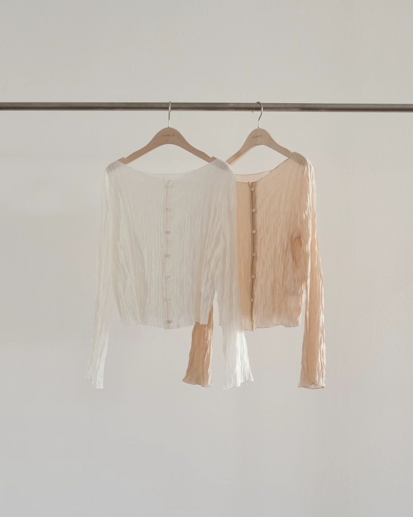 Ounce more wrinkle 2way blouse-2col