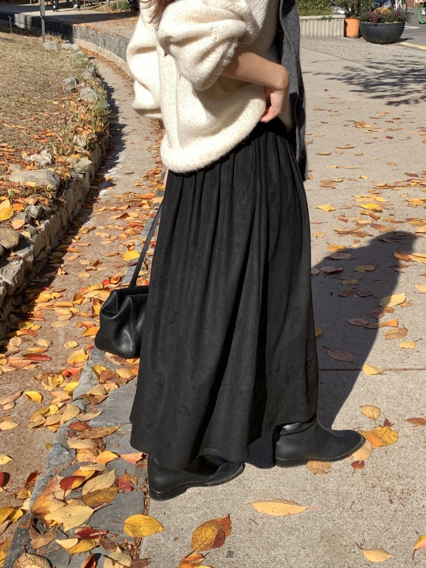 Rue suede flare skirt