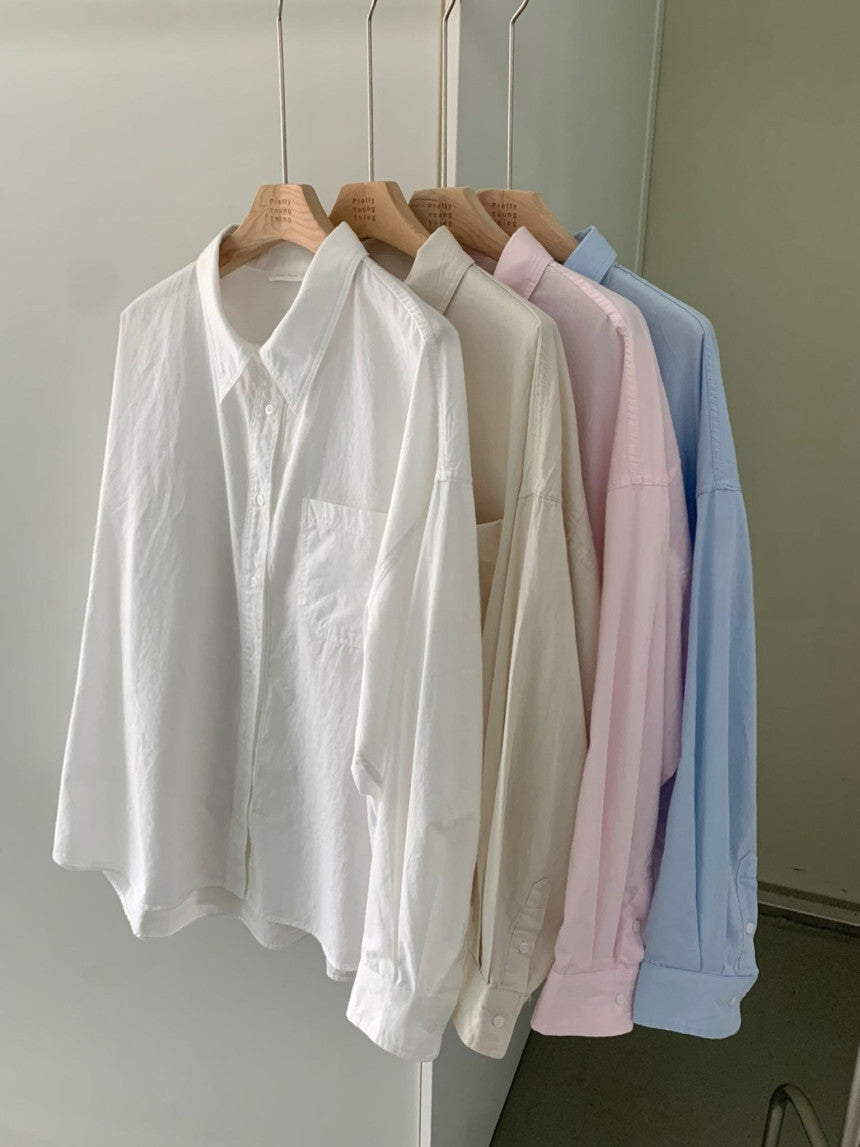 Washing collar shirt-4col