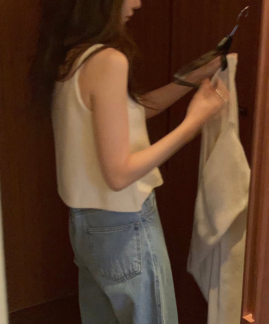 Toni wool sleeveless&v-knit-4col