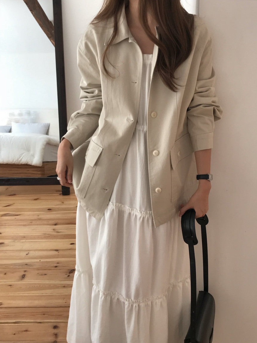 Glebe cotton bomber jacket-2col