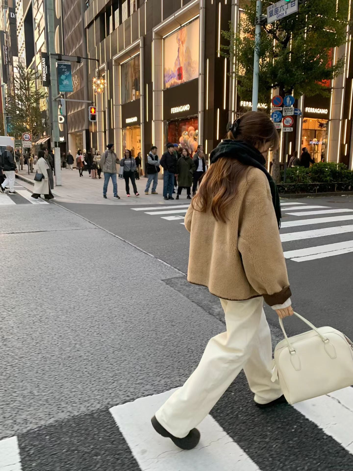 Ounce check wool muffler-3col