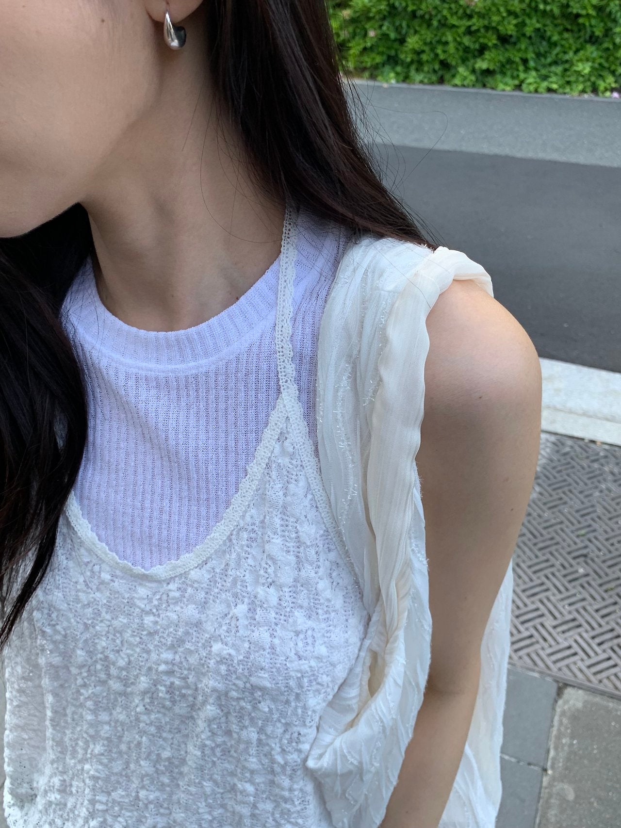 Maison rib sleeveless-3col