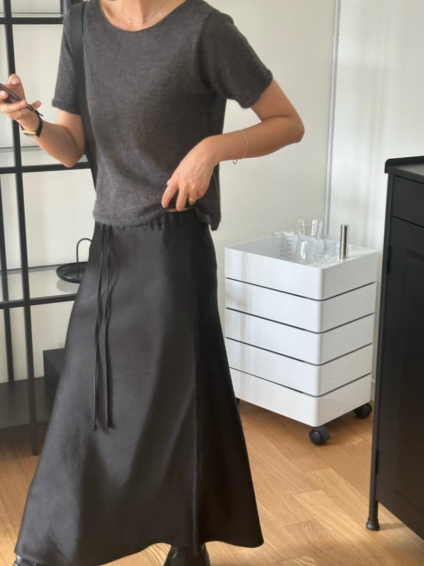 Cello satin skirt-3col/ショート丈あり