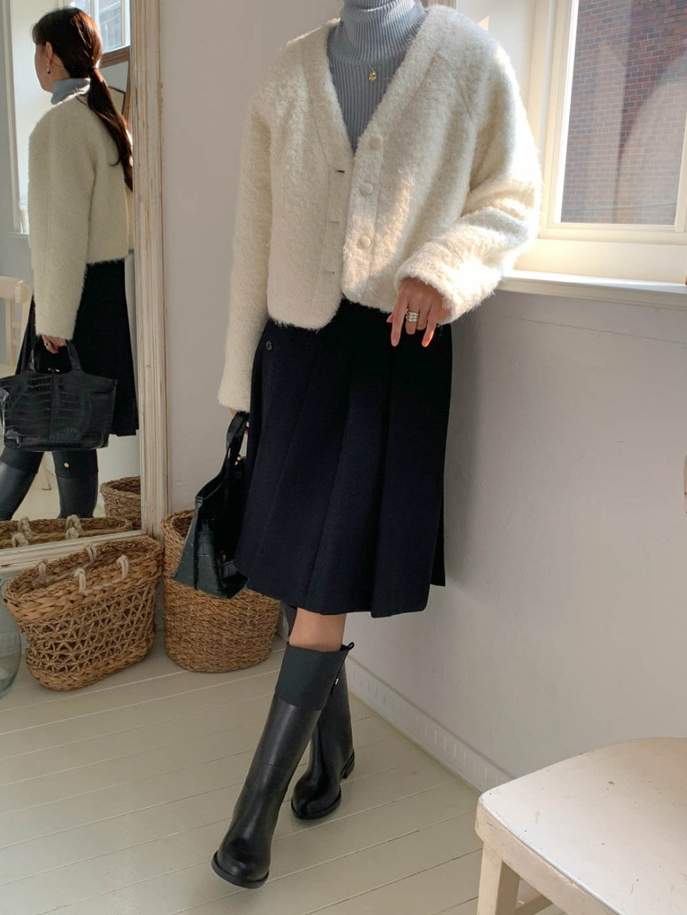 Raid wool skirt-2col