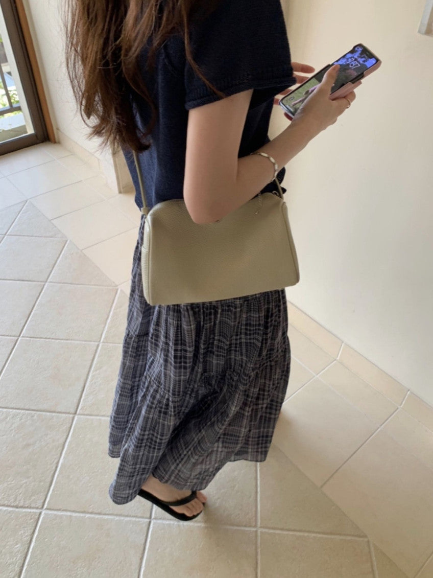 Alpha check skirt-2col