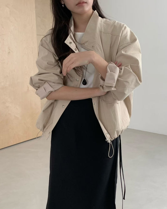 Millan short bomber jacket-3col