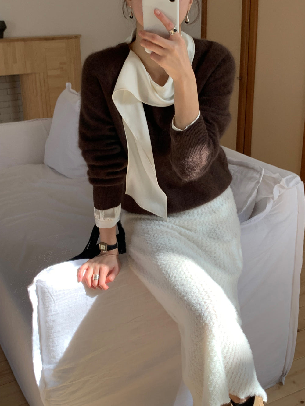 house tie blouse-3col