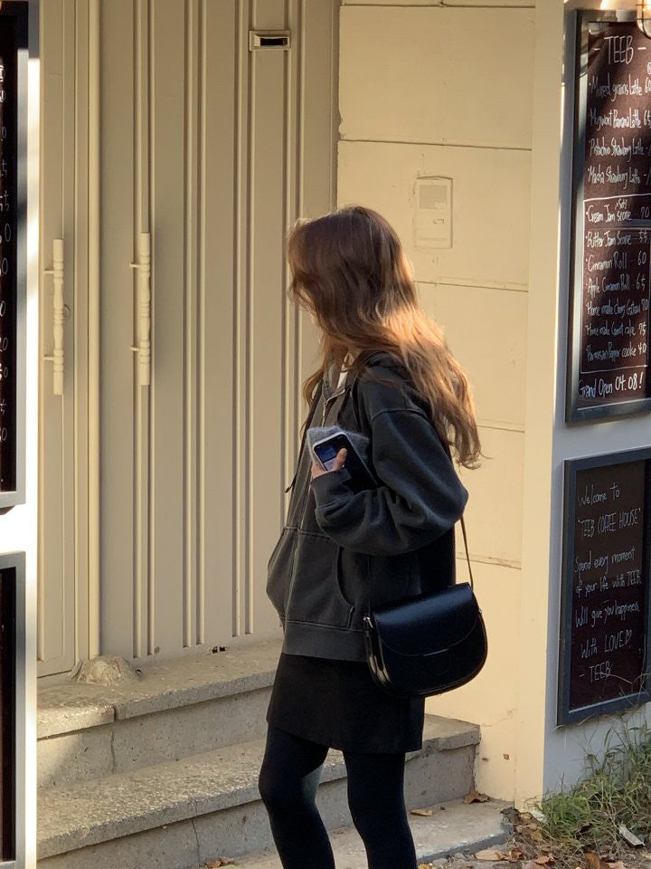 pigment fleece dying hood zip up&pants