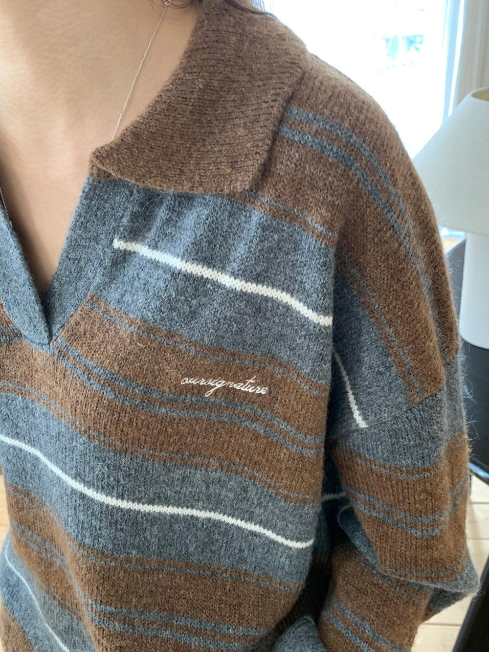 Swan s.t collar knit-2col