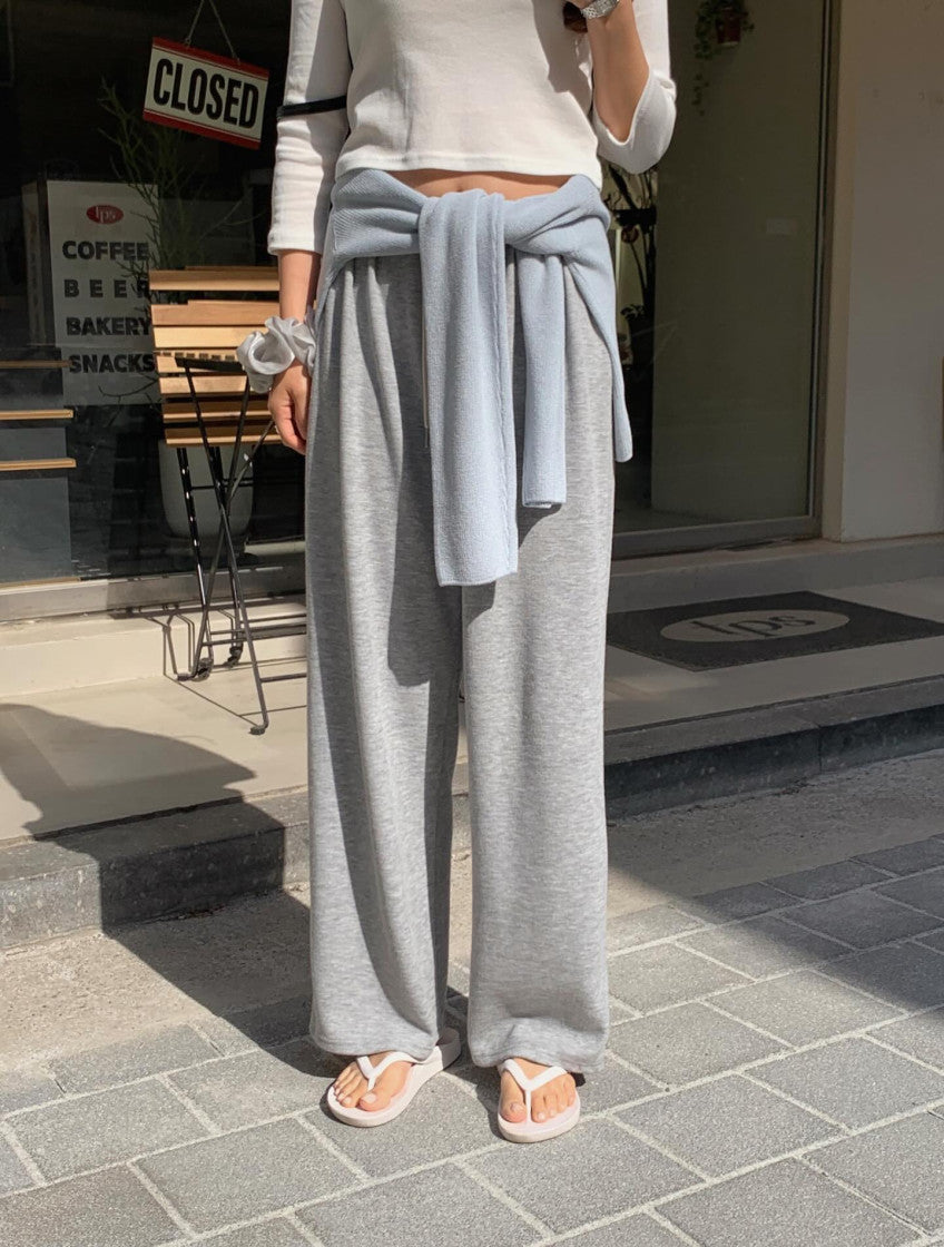 liter lounge air staight pants-3col