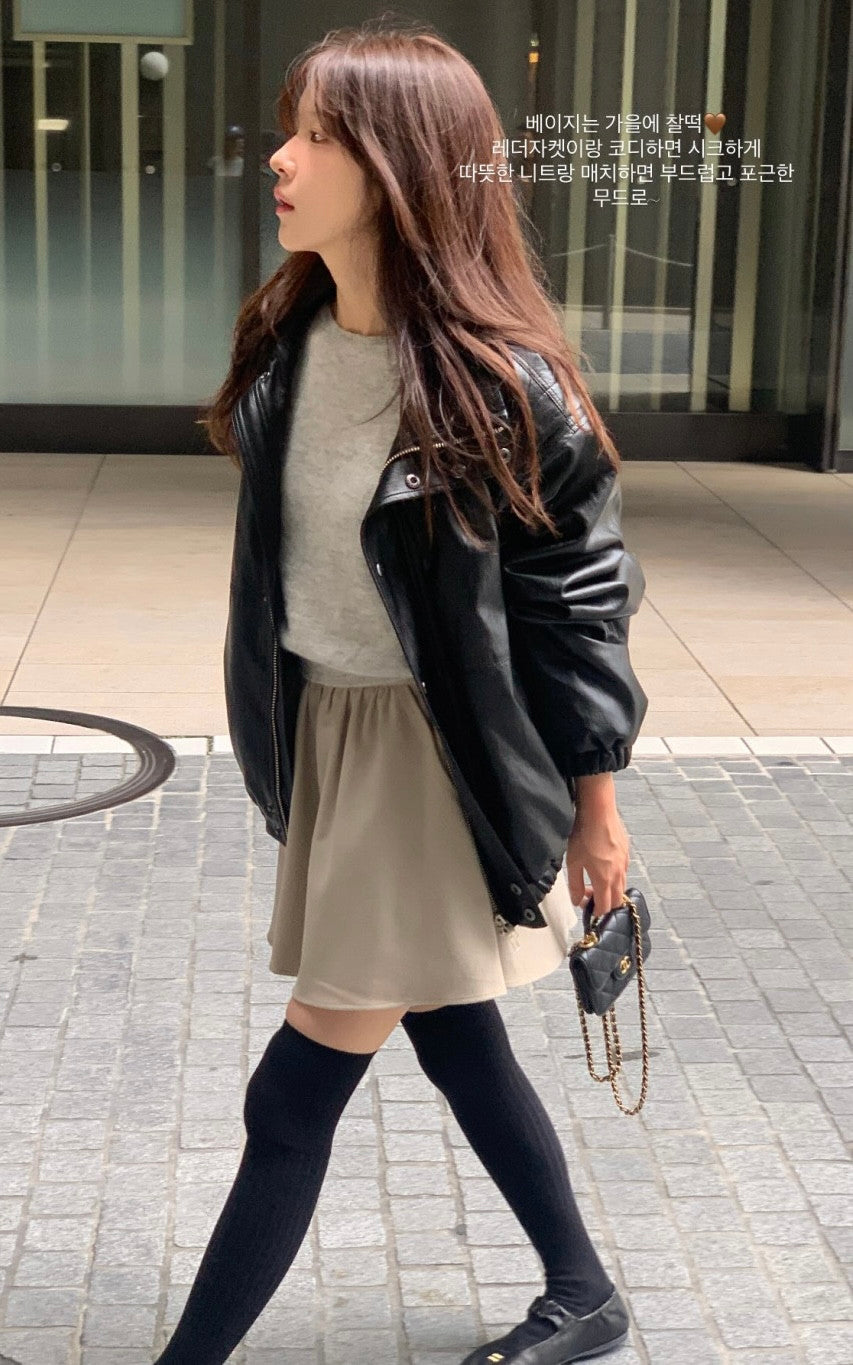 Wool relly skirt-2col