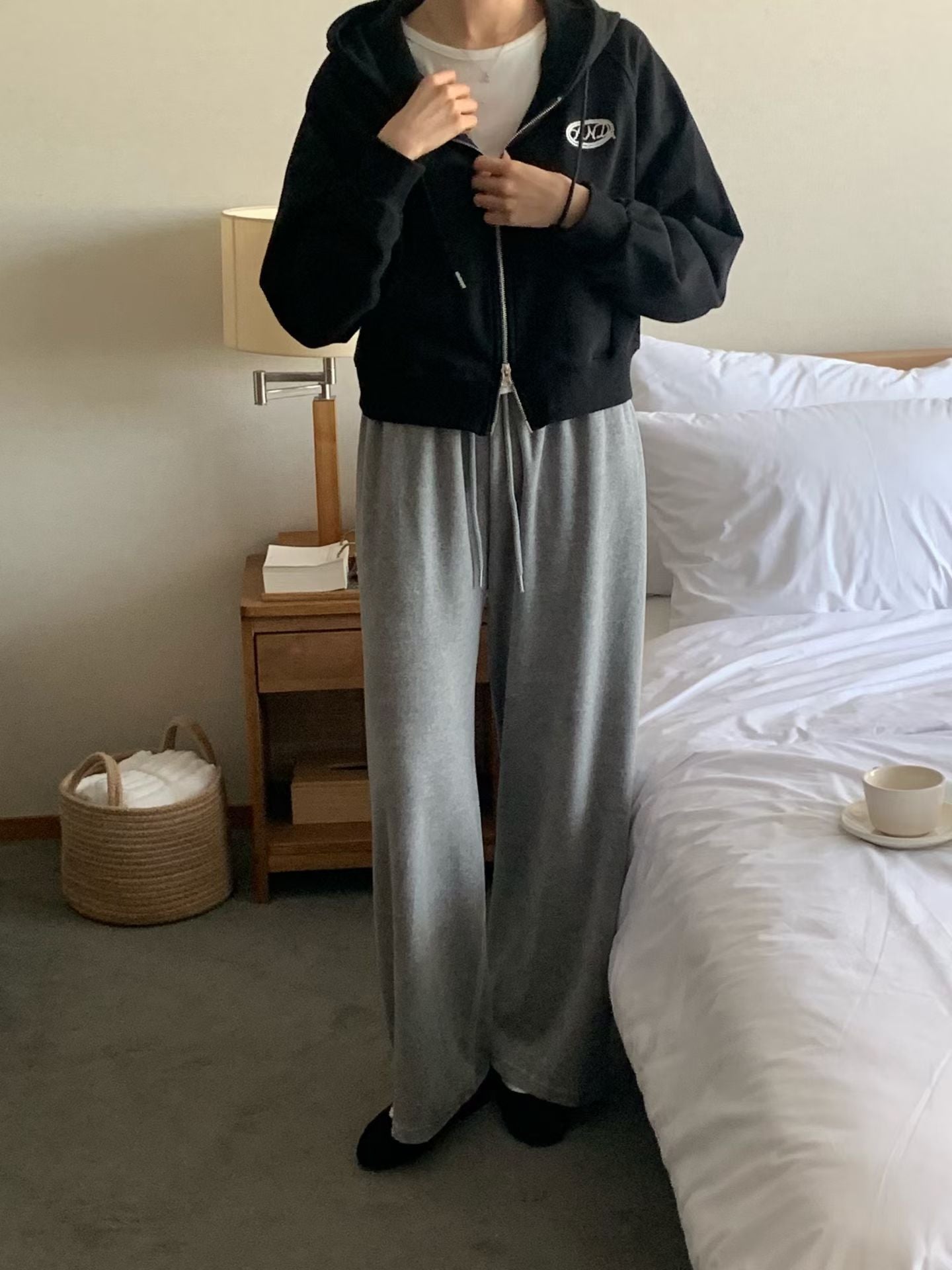 Haimi velua wide pants-4col