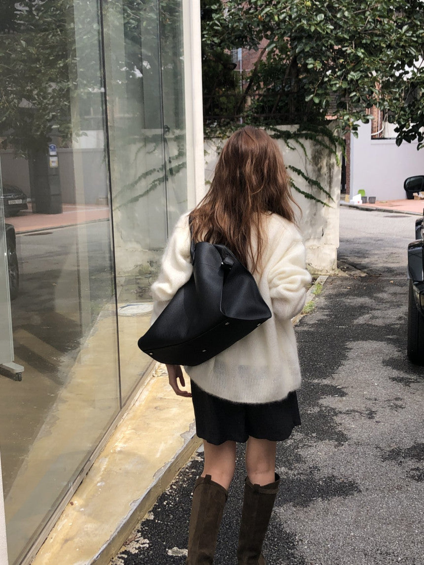 Amelie brushed mohair cardigan-2col