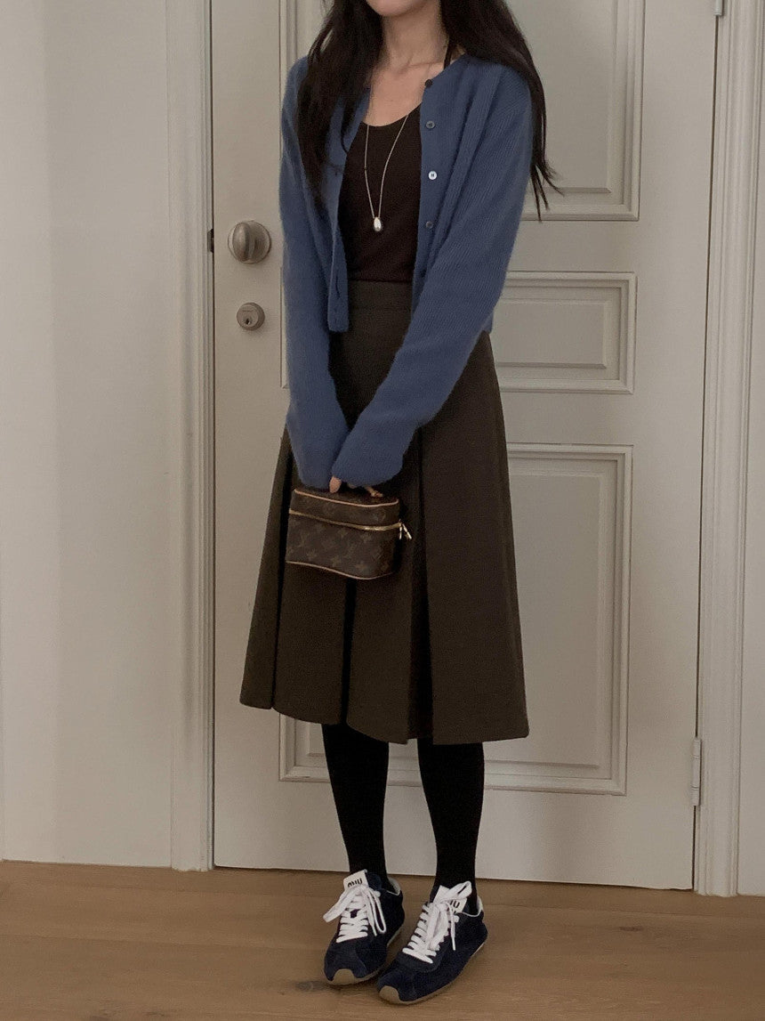 new inder wool skirt-2col