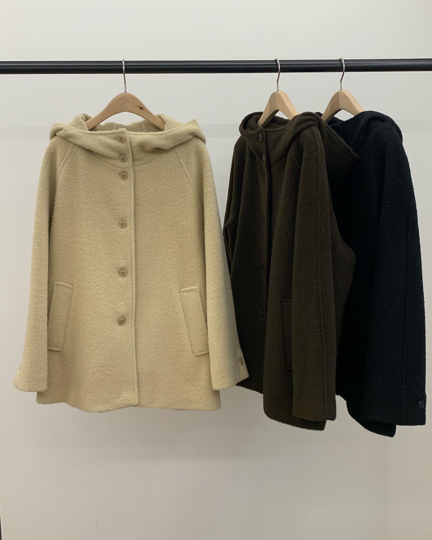 Mary hood coat-2col