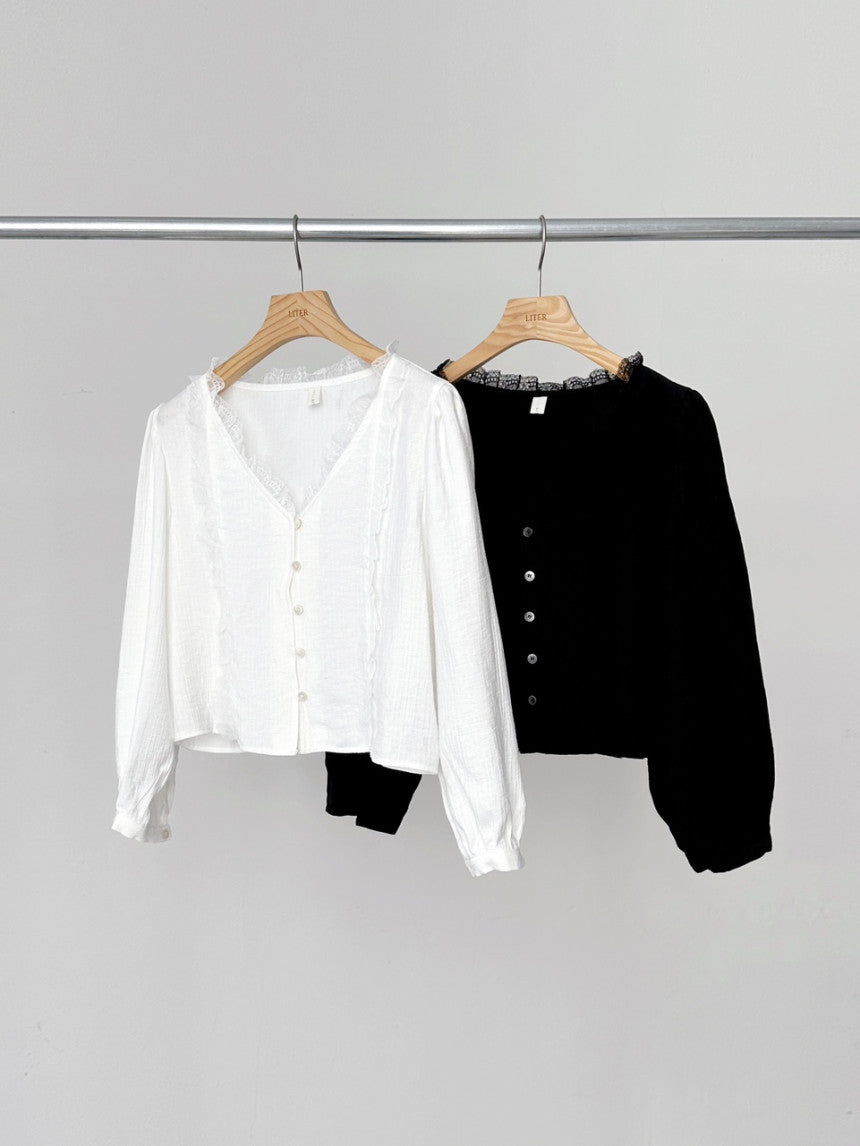 liter vera lace blouse-2col
