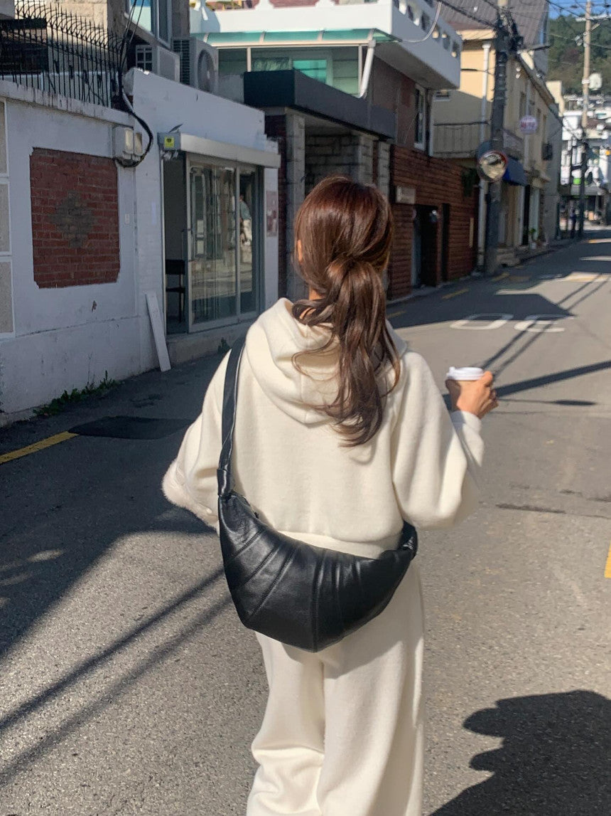 liter pony wool hood zip up-2col