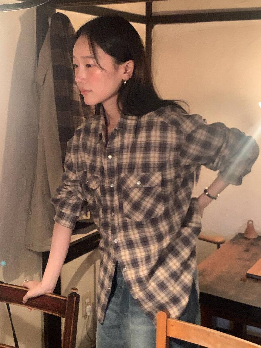 Jade check shirt-3col