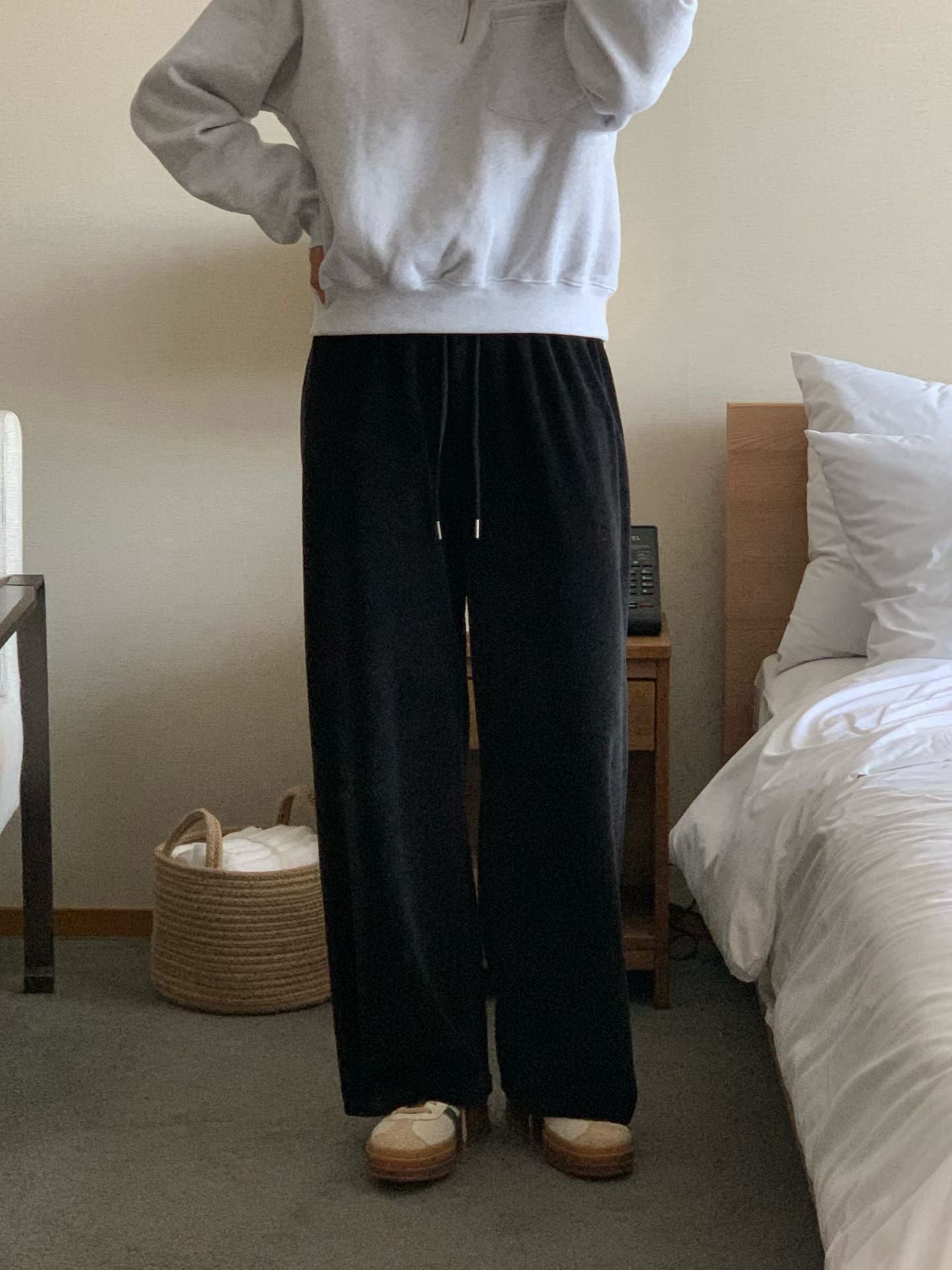 Haimi velua wide pants-4col