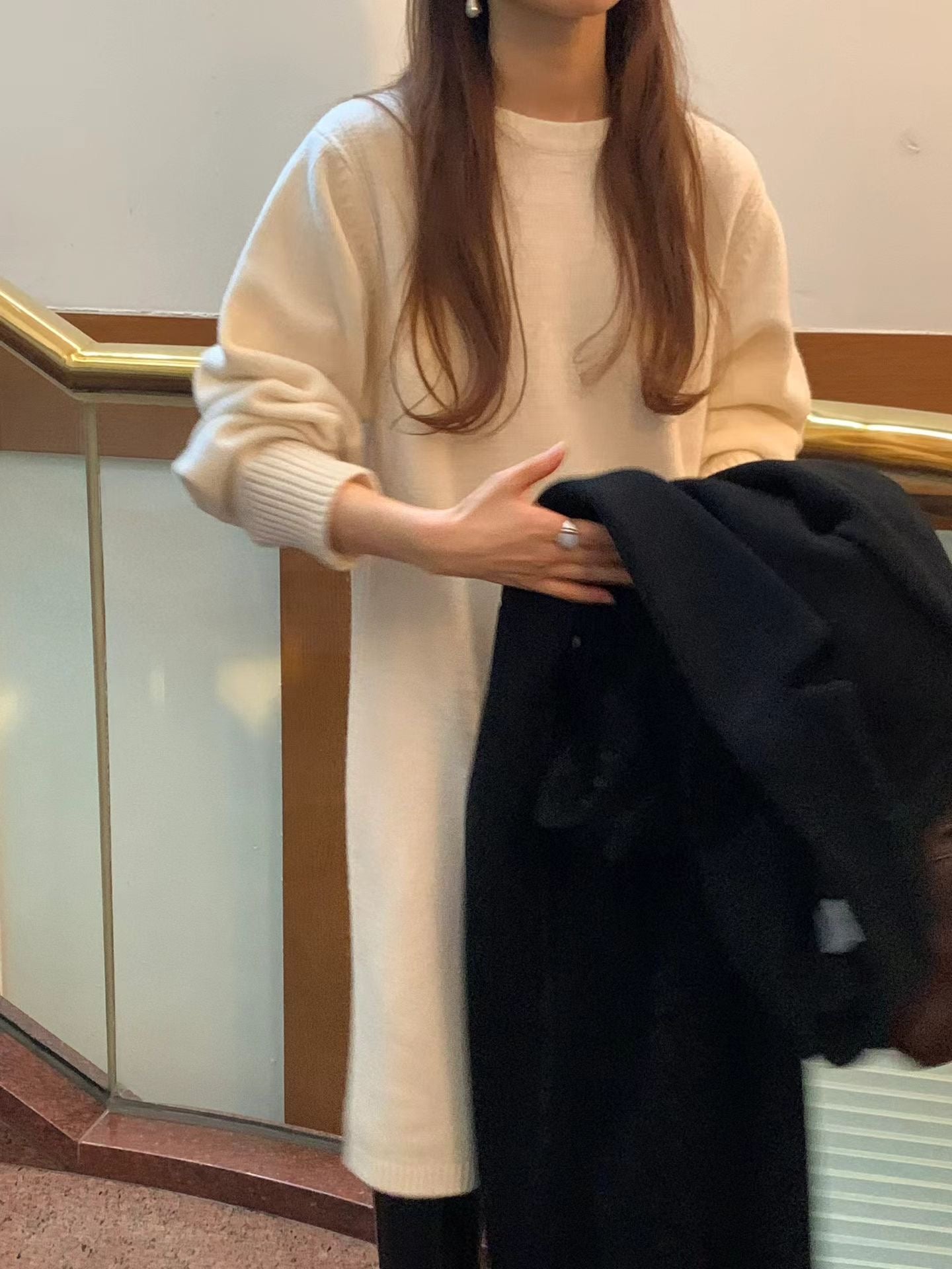 Ounce volume sleeve knit onepiece-3col