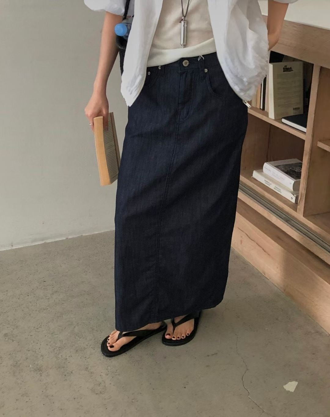 indigo skirt