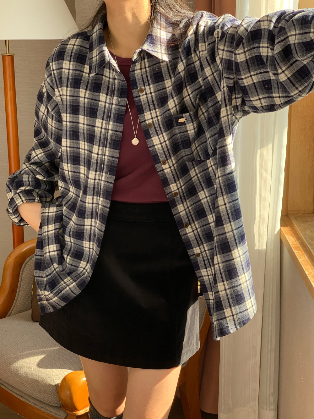 tint check gimo shirt-2col