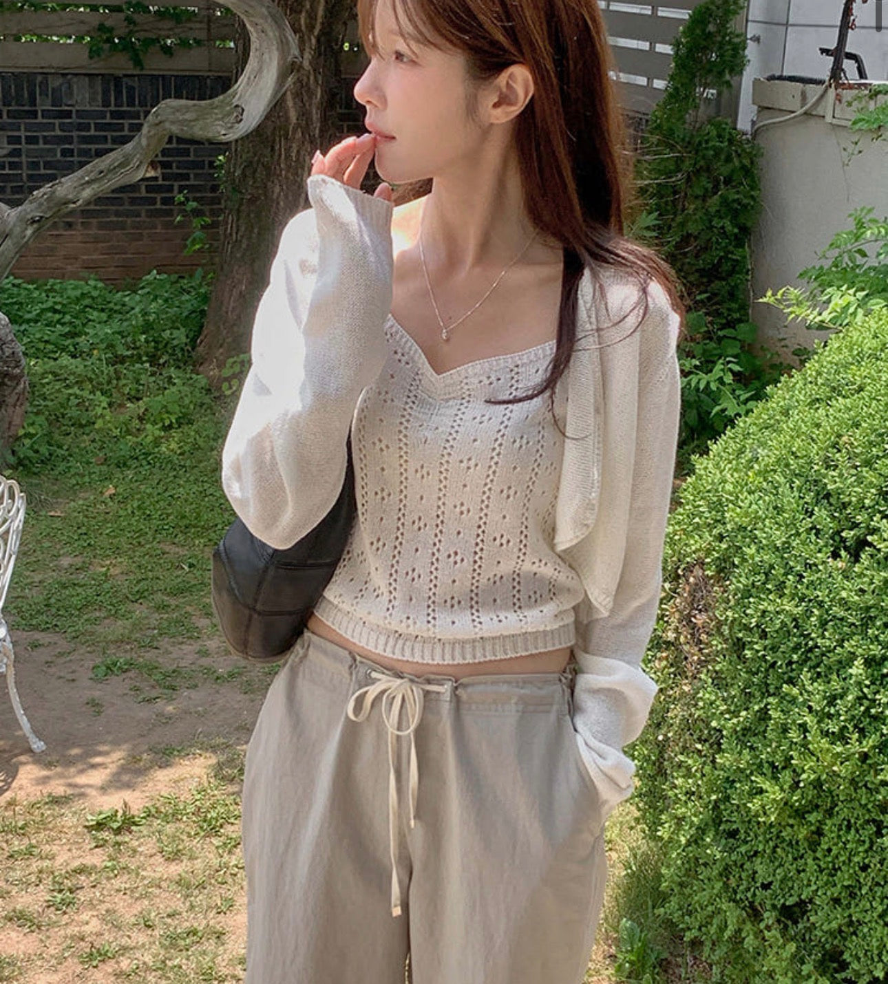 Nud cardigan&sleeveless-4col