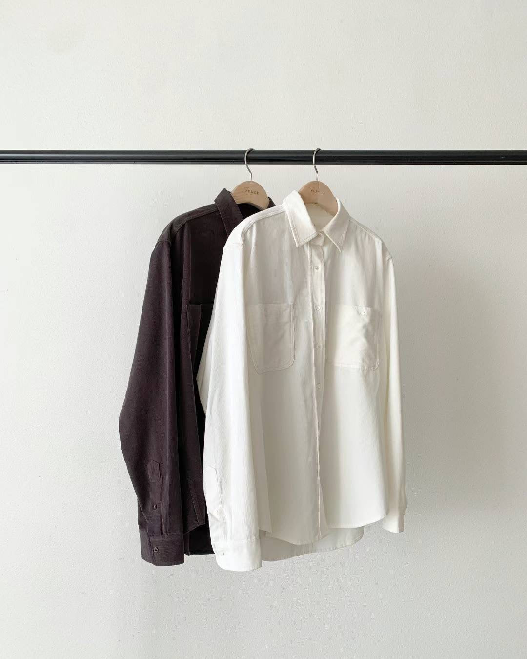 Ounce washing corduroy shirt-2col