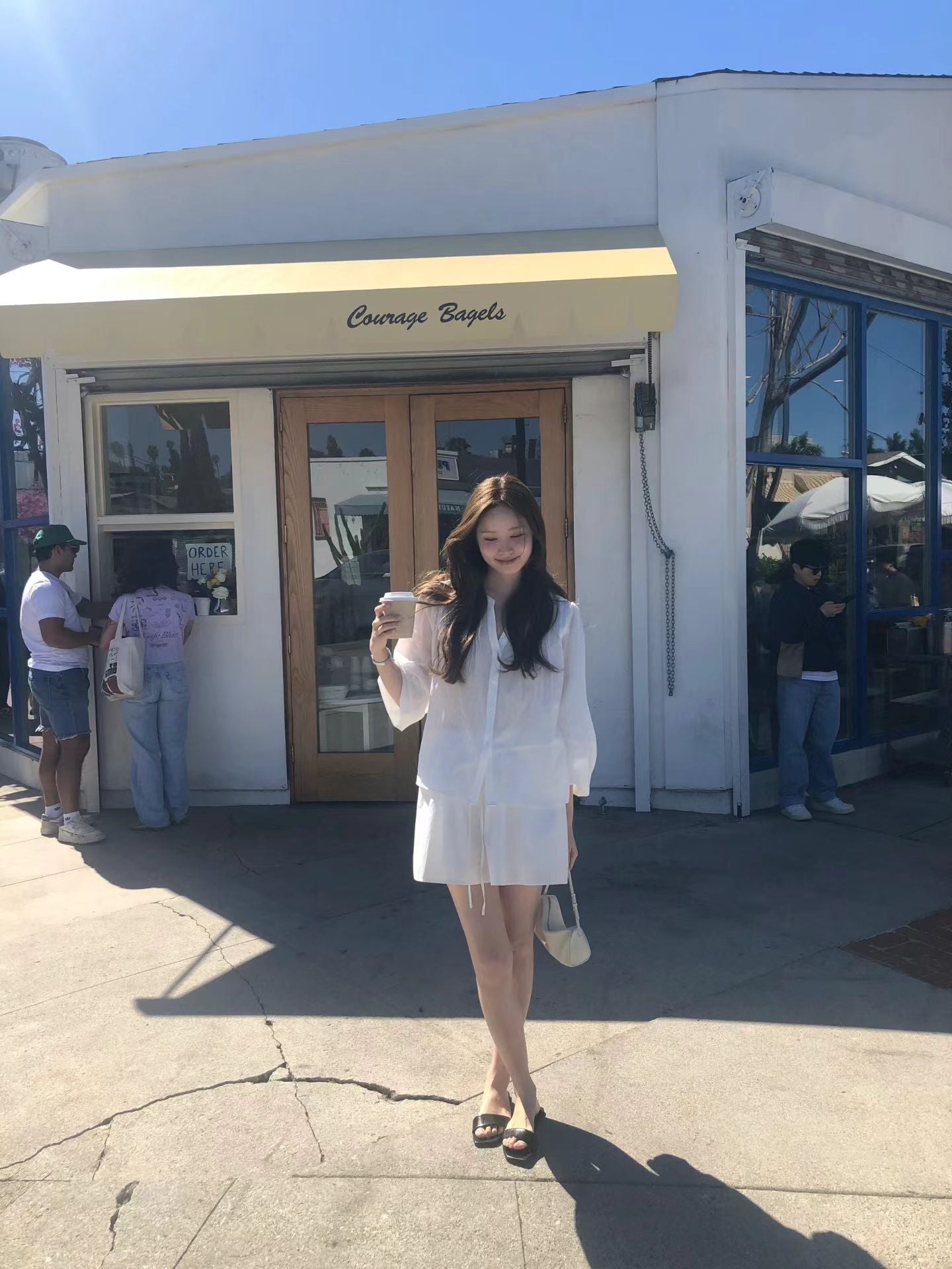 Ounce blanc pintuck blouse-2col