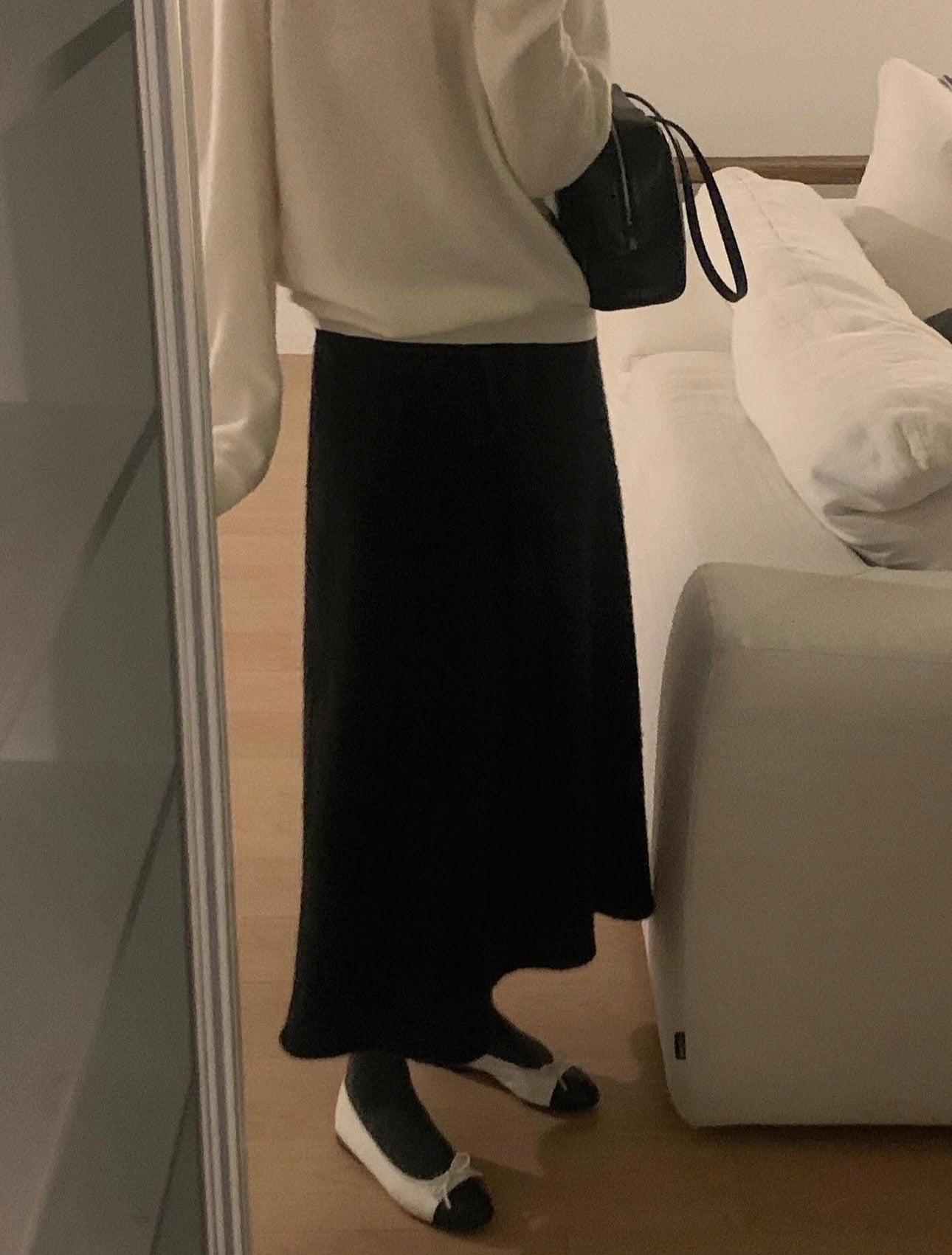 liter sana fur flare skirt-2col