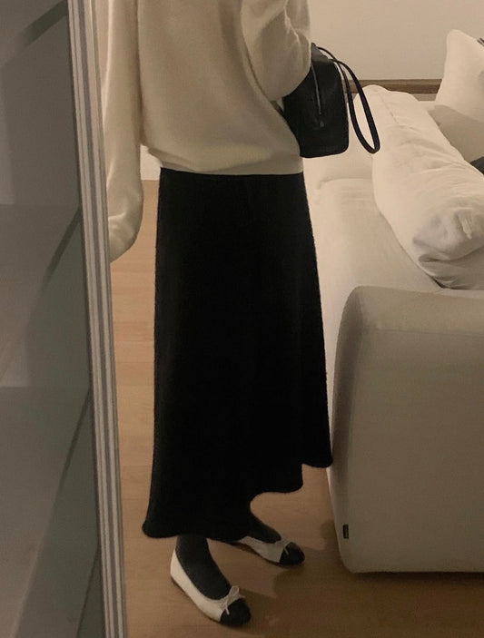 liter sana fur flare skirt-2col