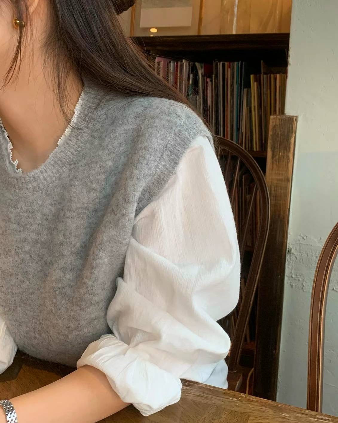 Ounce peach frill blouse