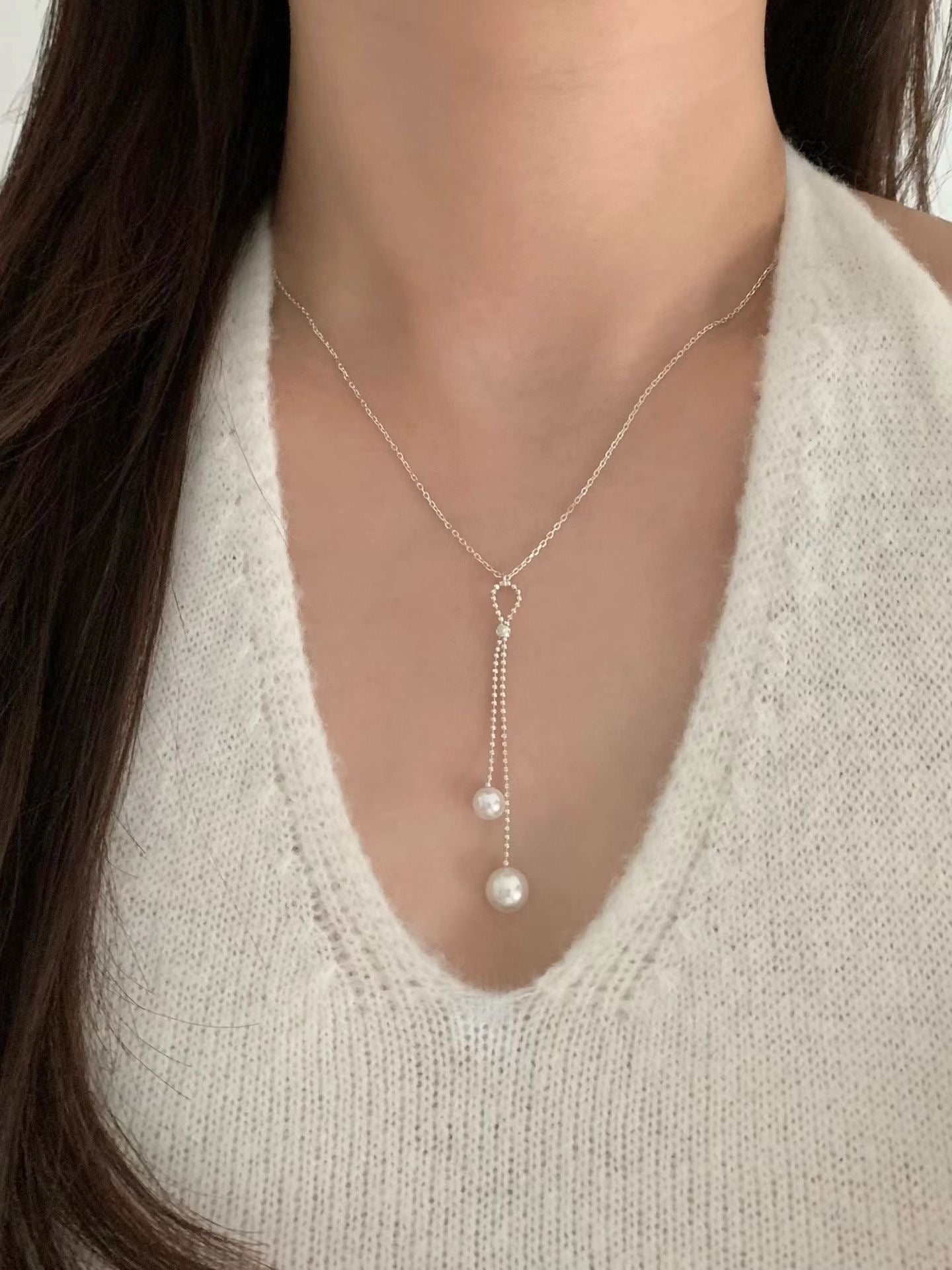 Swal Pearl Drop Necklace