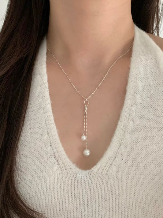 Swal Pearl Drop Necklace