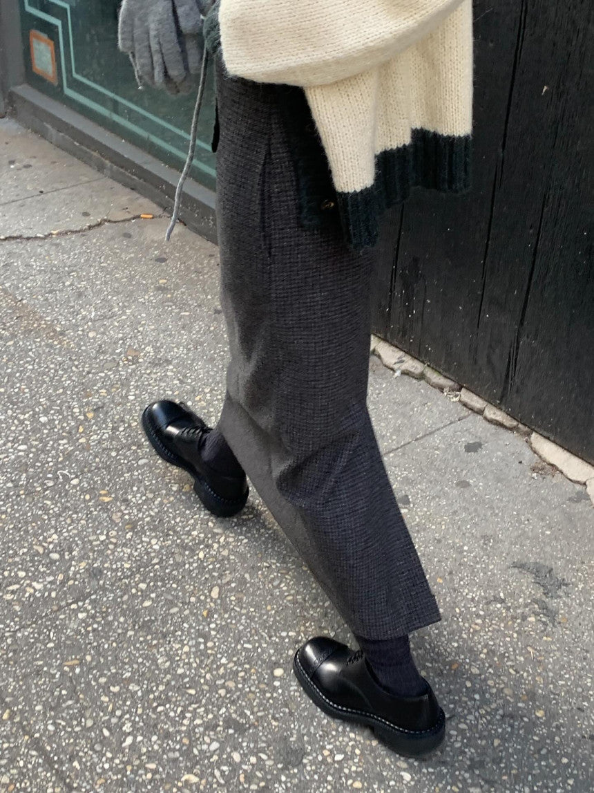 Sola wool check skirt