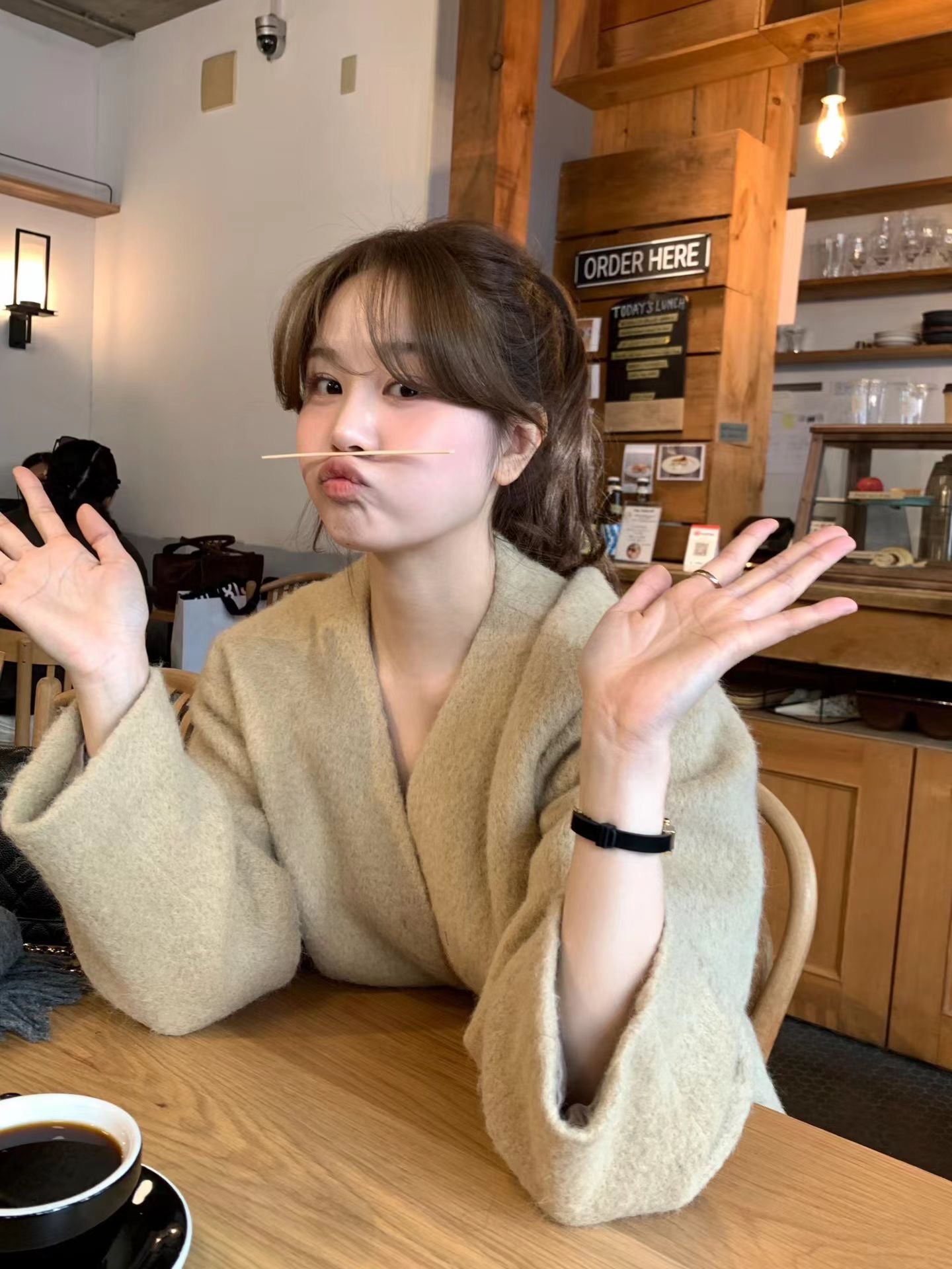 Ounce sander alpaca half coat-2col