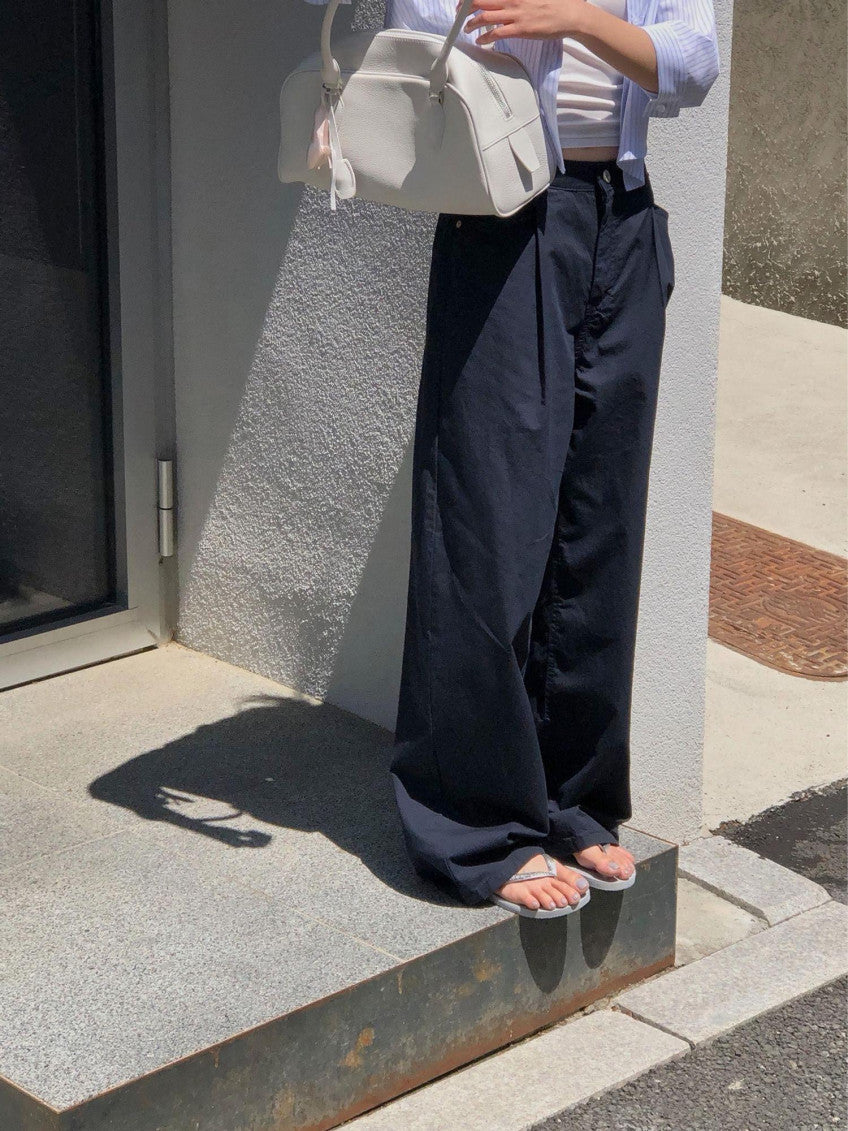 pintuck wide pants-3col