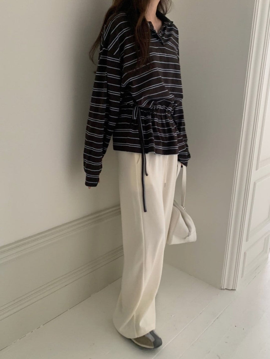 Stay banding pants-4col