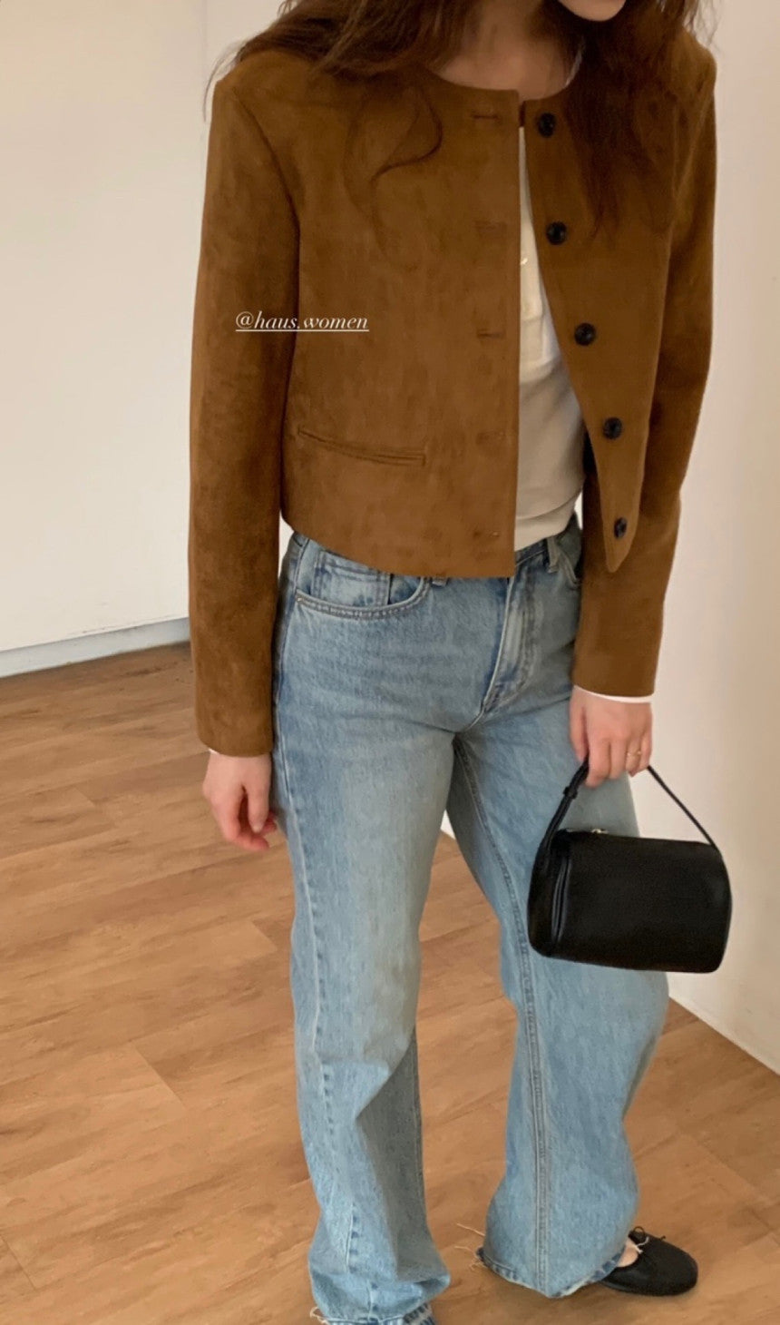 haus suede round jacket-2col