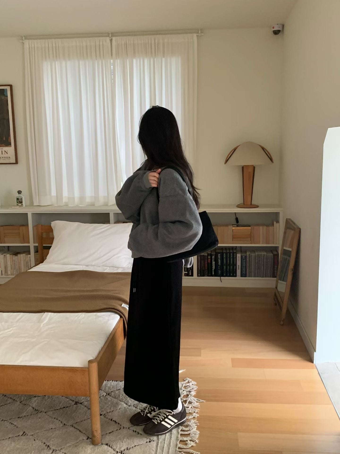 boe velua long skirt-4col