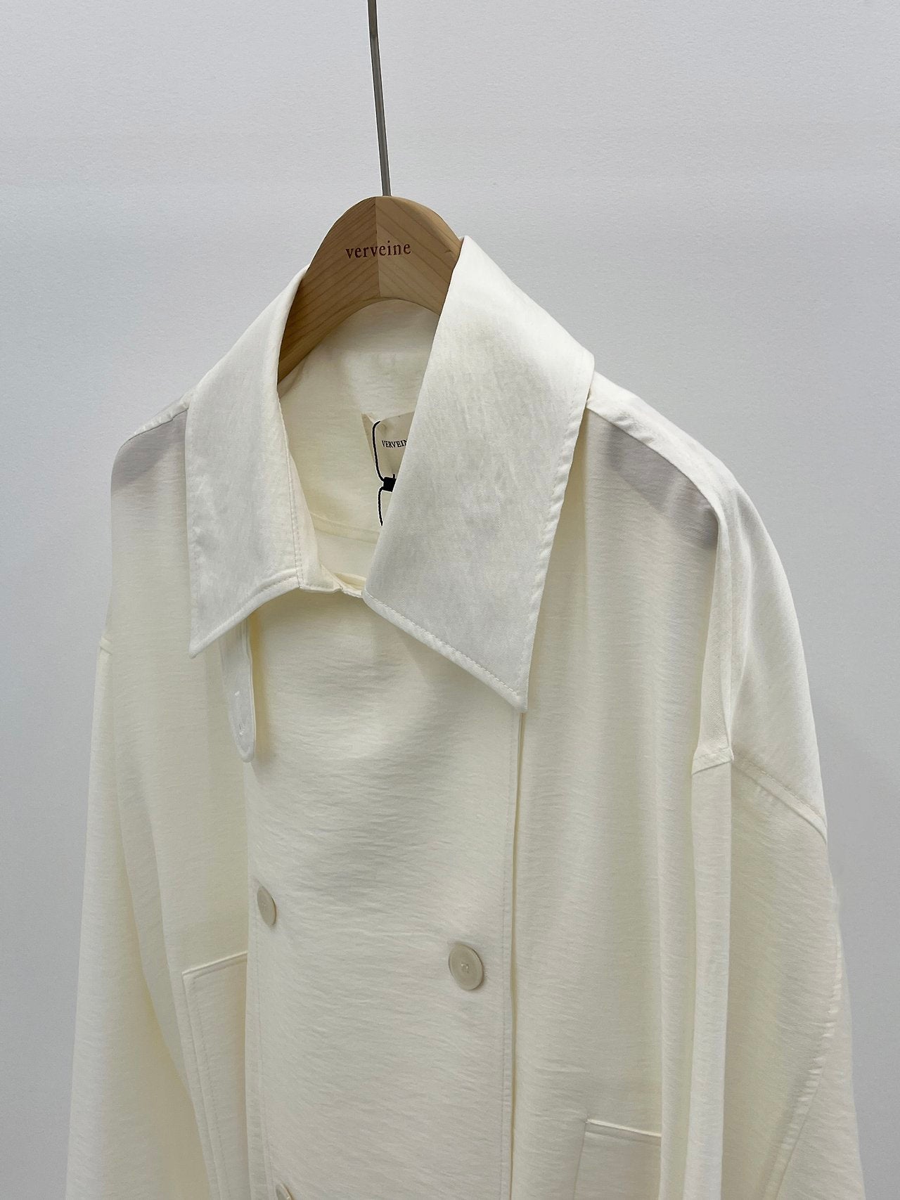 Michel soft short trench jacket-2col