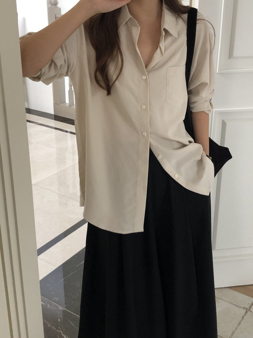 Lumiere napping tencel shirt-4col