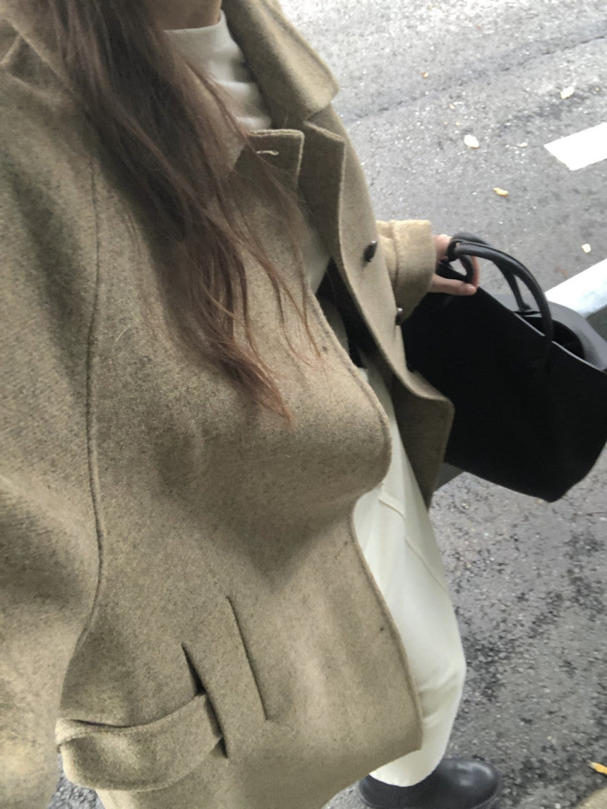 Serin shetland hadmade coat-2col