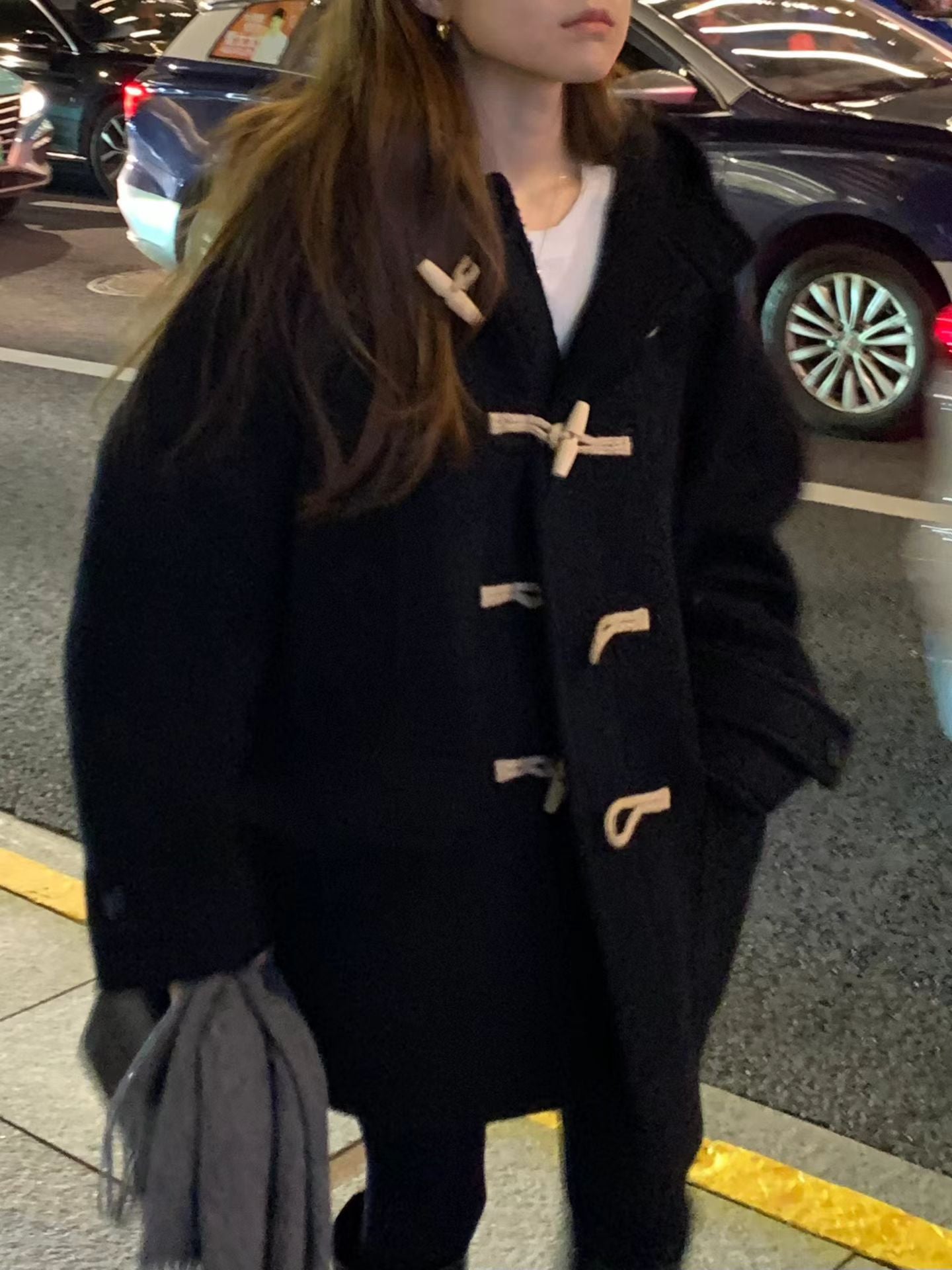 Ounce baby alpaca hood duffel coat-2col