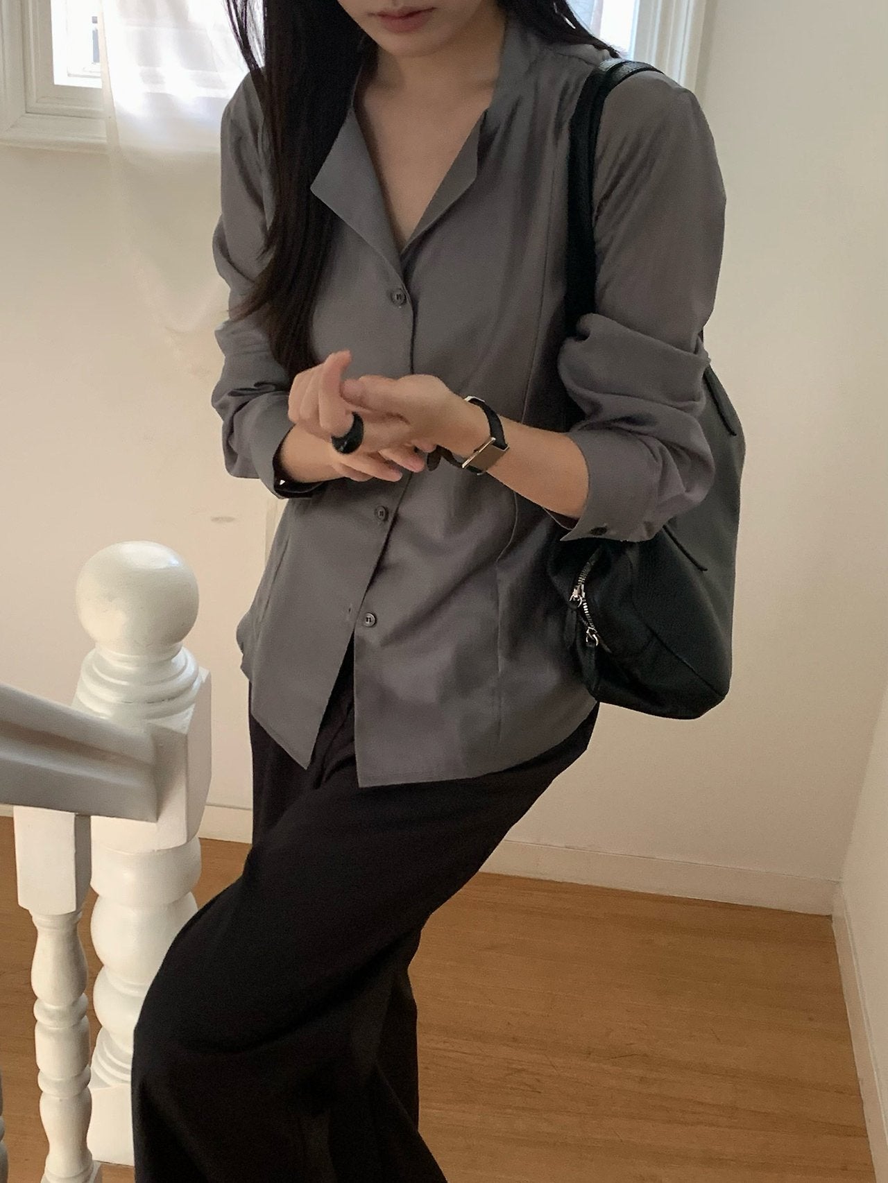 Dear collar blouse-3col